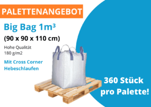 Big Bag 1m³  Mit Cross Corner Hebeschlaufen